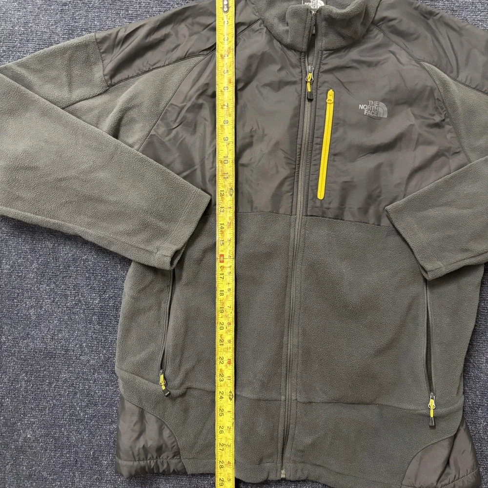 The North Face‎ Jacket Mens Large Gray Fleece Full Zip Chest Pocket Hiking